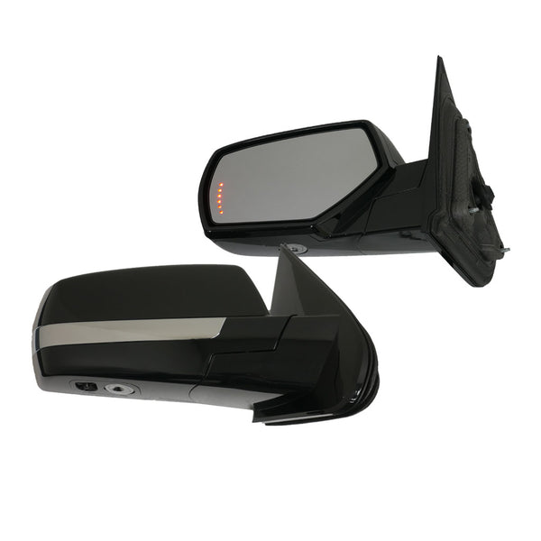 2014 2019 Gloss Black Power Folding Sport Mirrors Boost Auto