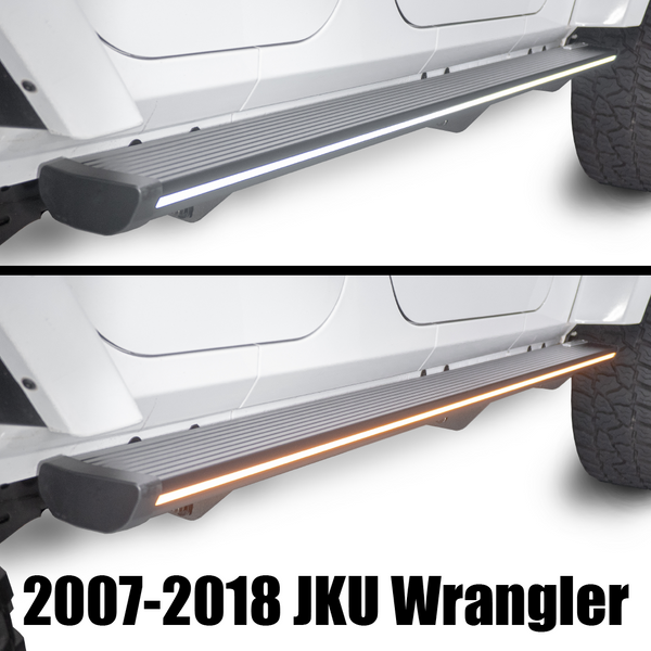 Lumastep M1 Light Up Running Boards | 2007-2018 Jeep Wrangler JKU