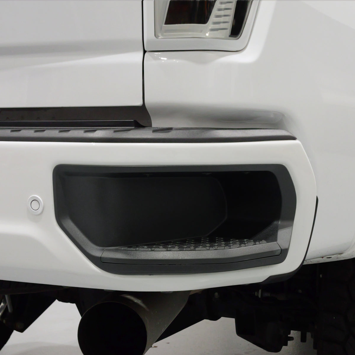 Step Bezel Painted Rear Bumper Steps | 2020-2026 Silverado & Sierra 2500/3500HD
