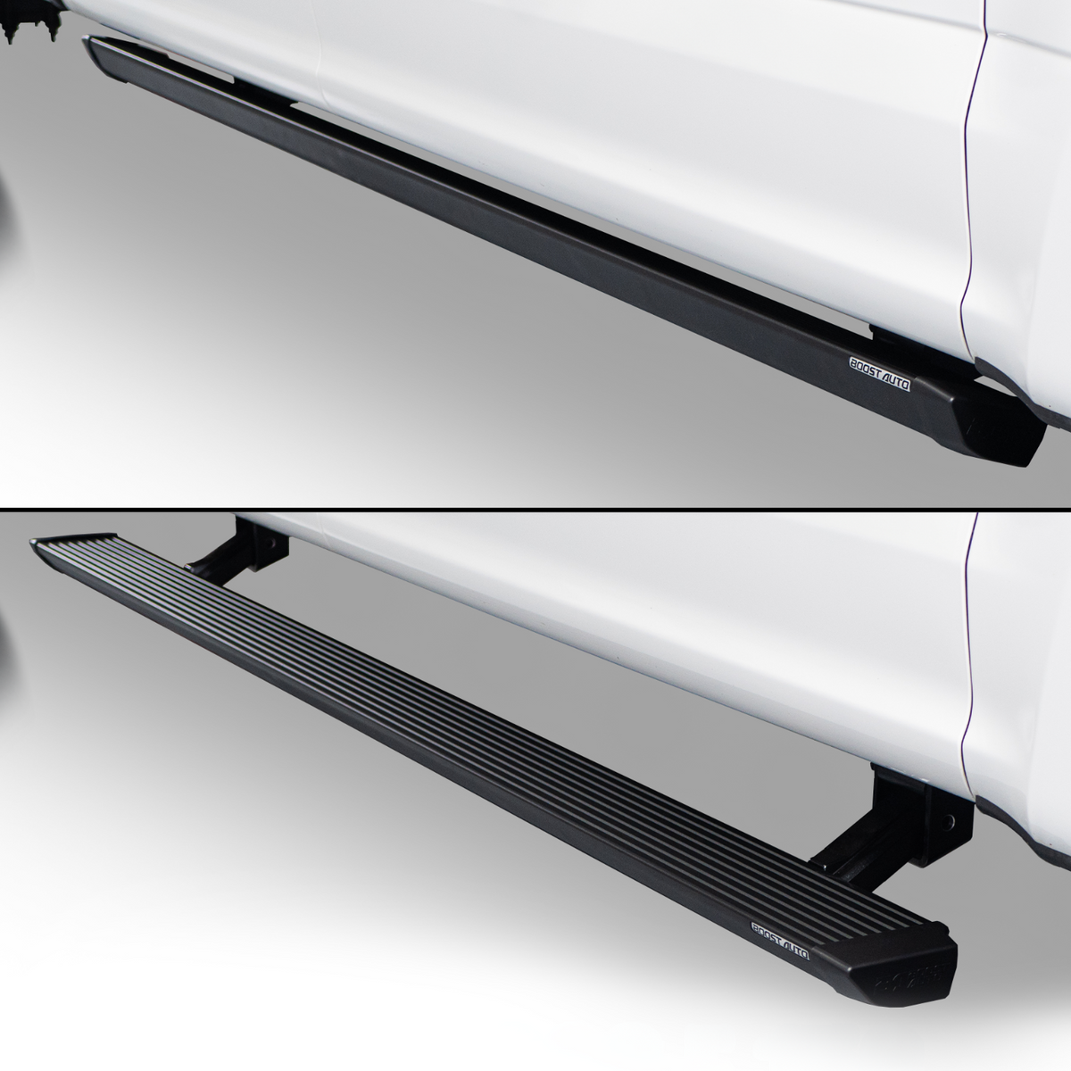 LEDKINGDOMUS Black Running Boards For 2015-2025 Ford F150 & 2017-2024 F250/F350 SuperCrew