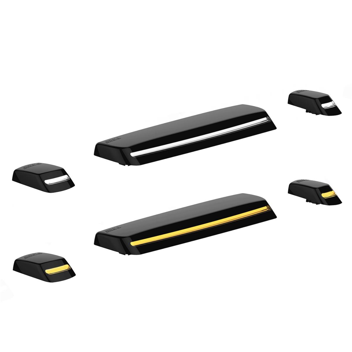 BAP Tow Mirrors For 99-18 Silverado / Sierra – Gloss Black With Switchback Marker Lights