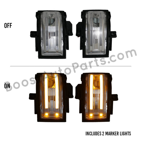 ford tow mirror f150 f-150 f250 f350 f-350 switchback switch back light lights led amber white